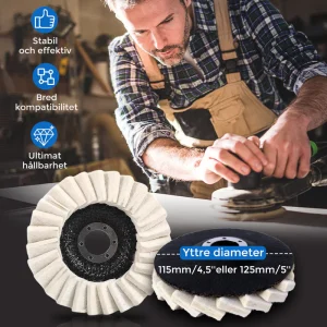 ✨KÖP 1 FÅ 1 GRATIS !🔥Polerskiva med Flik av Ullfilt – Enkel att Använda, Skonsam mot Ytor & Professionellt Resultat 🧼