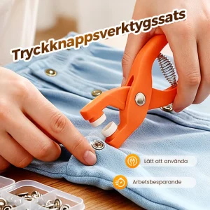 Metalltryckknappar med fästtångsverktygssats