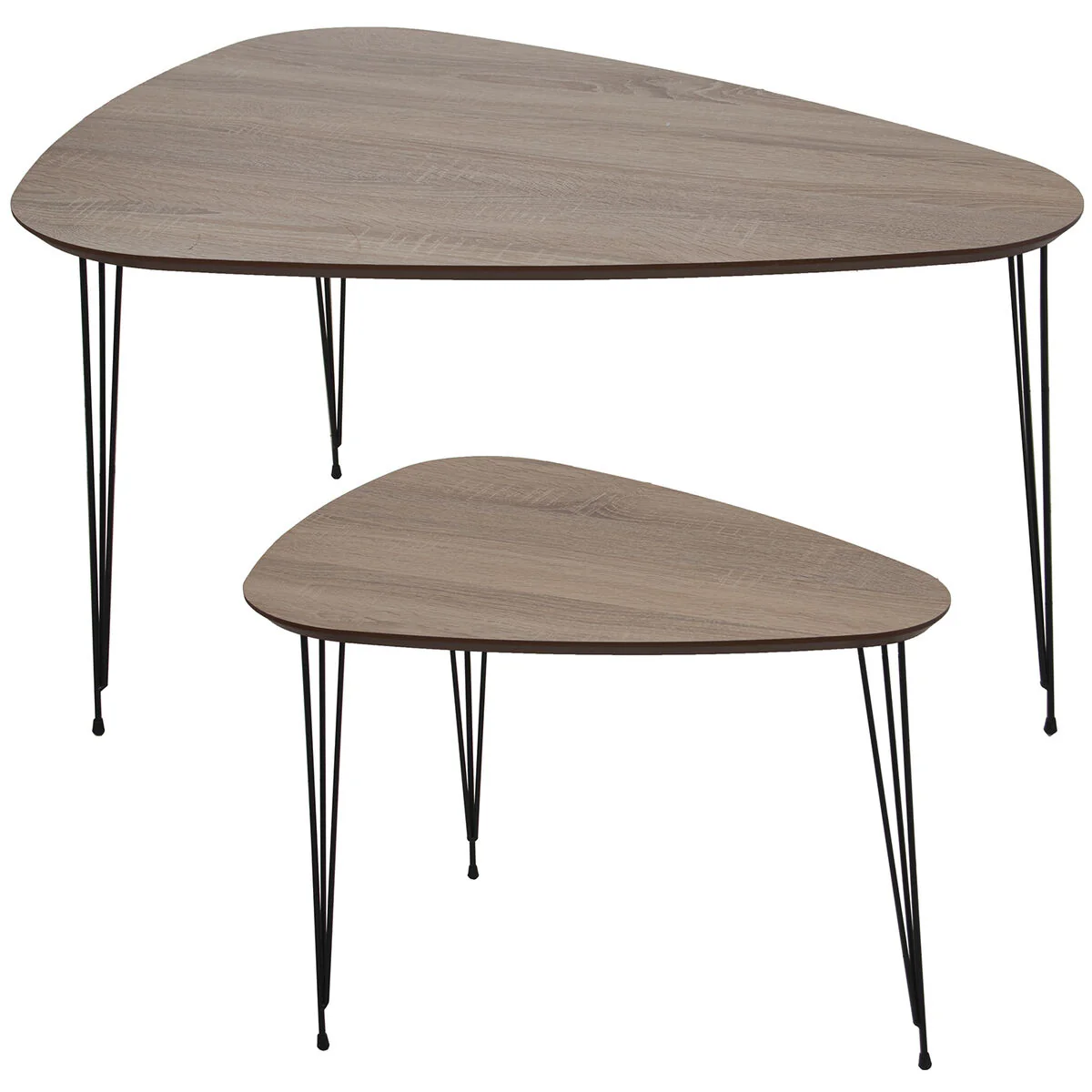 Set med 2 bord Alexandra House Living Brown Wood - Bild 2