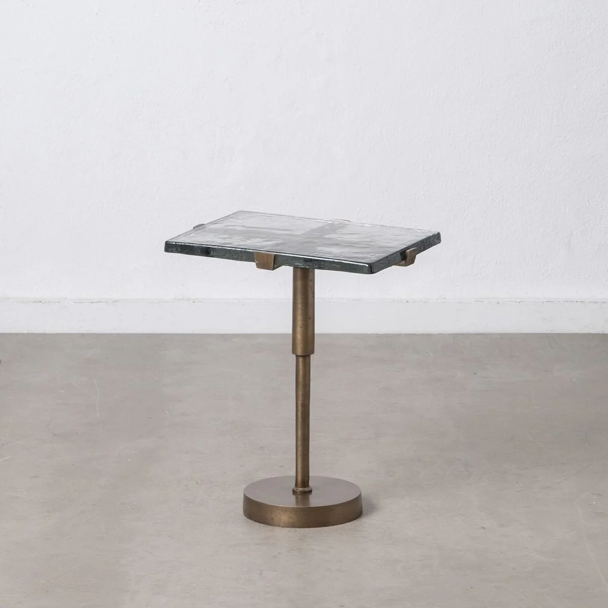 Sidobord 41 x 31,5 x 49 cm Crystal Golden Metal
