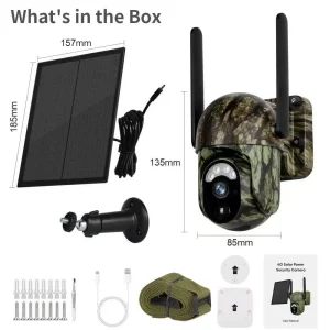 🔥🎥 4G LTE trådlös solcellsövervakningskamera CB114S – 💎 2K HD realtidsförhandsvisning, 360° panoramautsikt, ingen Wi-Fi krävs, fjärrkontroll via app, vattentät, rörelsedetektering, mörkerseende, lämplig för utomhusbruk