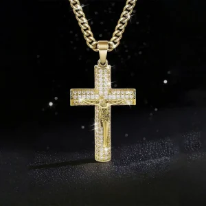 ✝️ 50% RABATT! 🙏 Halsband med Jesuskrucifixhänge – Klassiskt Design, Högglans Finish & Perfekt Som En Meningsfull Accessoar Eller Gåva 🕊️