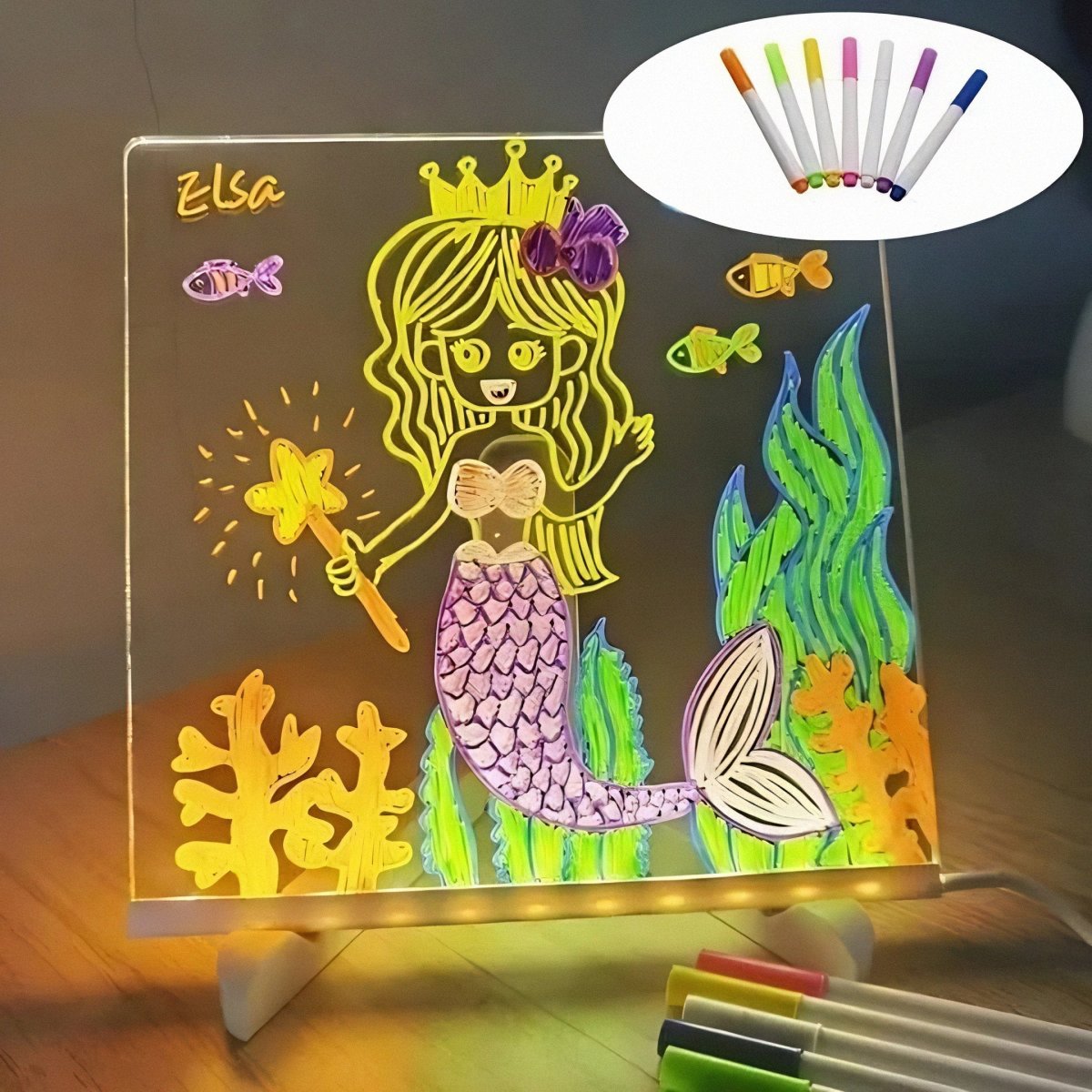 🎨Kreativ Omskrivbar Akryl LED Anslagstavla - Bild 2