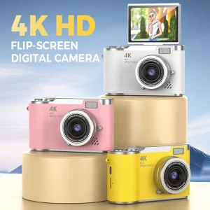 4K HD digitalkamera med vridbar skärm – för nybörjare och vloggare