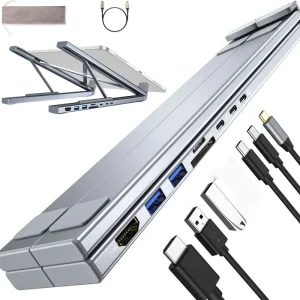 USB-C Dockningsstation Laptopställ med 4K HDMI