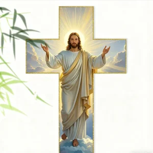 ✝️KÖP 3 FÅ 4!✨Retro Jesus Kristus Väggkors - Vintage Trädesign med Religiös Symbolik för Andligt Heminredning 🕊️🌟