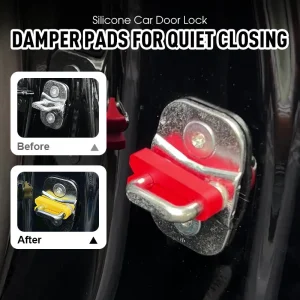🚗 KÖP 3 FÅ 4! ✨ Silikondämpare för Bildörrlås - Ljuddämpande Tätning med Självhäftande Design för Mjuk och Tyst Stängning 🔇🧤