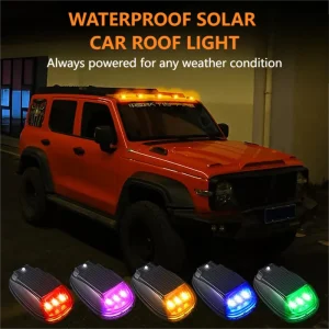 ☀️50% RABATT NU!💡Solcellslampa för Biltak – Vattentät, Fjärrkontroll & Enkel Installation🚗✨